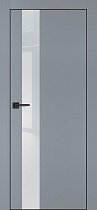 Profilo Porte модель PX-10 кромка чёрная с 4-х сторон цвет Серый матовый стекло лакобель лунный