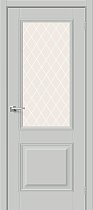 Дверь Браво модель Классик-13 цвет Grey Silk/White Сrystal