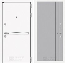 LABIRINT Входная металлическая дверь Лайн Вайт панель №10 цвет серый софт рельеф