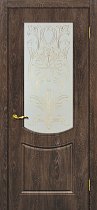 Дверь МариаМ Сиена-3 Дуб корица стекло контур золото