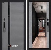 LABIRINT Входная металлическая дверь Пиано Смарт 2.0 панель Зеркало Максимум цвет бетон светлый