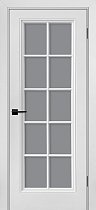 Дверь Текона модель Смальта-Шарм 11 цвет RAL 9010 стекло