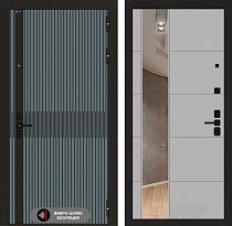 LABIRINT Входная металлическая акустическая дверь ISSIDA панель №19 цвет грей софт