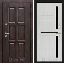 LABIRINT Входная металлическая дверь Лондон панель №2 сандал белый