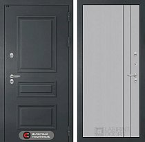 LABIRINT Входная металлическая дверь Атлантик панель №10 цвет серый софт рельеф