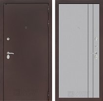 LABIRINT Входная металлическая дверь Классик антик медь панель №10 цвет серый софт рельеф