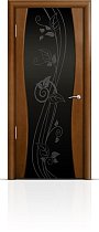 Дверь Мильяна модель Омега-1 цвет Анегри триплекс черный Нежность