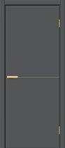 Дверь Браво модель Браво-0.21.П цвет Тёмный шёлк молдинг золото