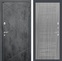 LABIRINT Входная металлическая дверь Лофт панель №6 цвет сандал серый