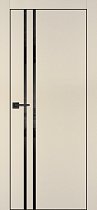 Profilo Porte модель PX-11 кромка чёрная с 4-х сторон цвет Бежевый матовый стекло лакобель чёрный