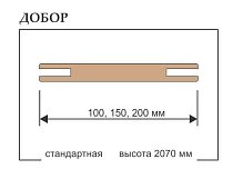 Uberture Неоклассика Добор "Т" 100х10х2070 мм цвет Лофт тёмный 1 шт.