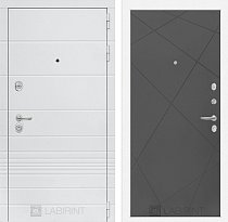 LABIRINT Входная металлическая дверь TRENDO панель 24 графит софт