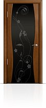 Дверь Мильяна модель Омега-1 цвет Анегри триплекс черный Фиалка