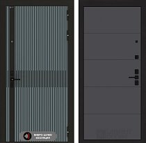 LABIRINT Входная металлическая акустическая дверь ISSIDA панель №13 цвет графит софт