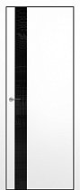 ZaDoor Квалитет модель K3 Alu Black цвет матовый белый стекло лакобель чёрный
