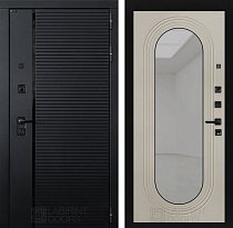 LABIRINT Входная металлическая дверь Пиано панель Зеркало Дольче цвет капучино