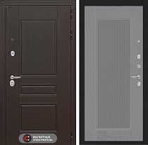 LABIRINT Входная металлическая дверь Мегаполис панель №30 серый софт