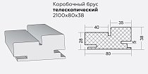 ВФД Коробка "Т" 80х38х2100 мм цвет Emalex Taupe Комплект 2,5 шт.