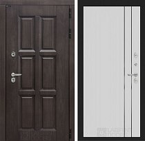 LABIRINT Входная металлическая дверь Лондон панель №10 цвет белый софт рельеф