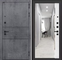 LABIRINT Входная металлическая дверь Инфинити панель Зеркало Панорама цвет белый софт