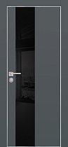 Profilo Porte модель PX-6 кромка хром с 4-х сторон цвет Графит матовый стекло лакобель чёрный