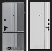 LABIRINT Входная металлическая дверь СкайЛаб панель №10 цвет белый софт рельеф