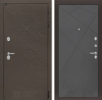 LABIRINT Входная металлическая дверь Smoky панель №24 цвет графит soft