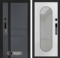 LABIRINT Входная металлическая дверь ЭвоЛаб Смарт панель Зеркало Дольче цвет белый софт