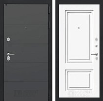 LABIRINT Входная металлическая дверь ART Графит панель №26 эмаль белая