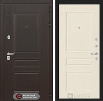 LABIRINT Входная металлическая дверь Мегаполис панель №3 кремовый soft