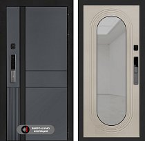 LABIRINT Входная металлическая дверь ЭвоЛаб Смарт панель Зеркало Дольче цвет капучино