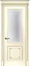 Дверь Текона Смальта-Деко 14 RAL 1013 патина золото стекло