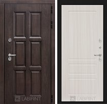 LABIRINT Входная металлическая дверь Лондон панель №3 сандал белый