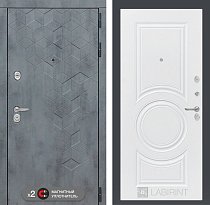 LABIRINT Входная металлическая дверь BETON панель 23 белый софт