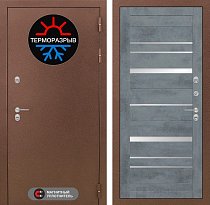 LABIRINT Входная металлическая дверь ТЕРМО панель №20 бетон тёмный