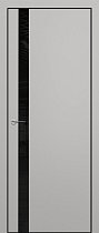 ZaDoor Квалитет модель K2 Alu Black цвет матовый серый стекло лакобель чёрный