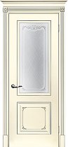 Дверь Текона Смальта-Деко 14 RAL 1013 патина серебро стекло