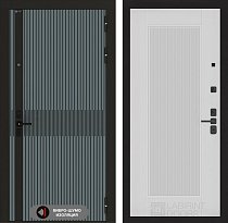 LABIRINT Входная металлическая акустическая дверь ISSIDA панель №30 цвет белый софт рельеф