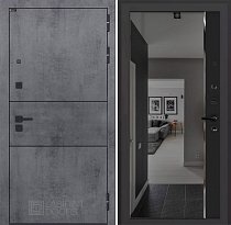 LABIRINT Входная металлическая дверь Инфинити панель Зеркало Панорама цвет чёрный кварц