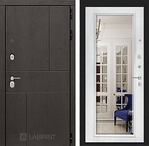 LABIRINT Входная металлическая дверь URBAN панель Зеркало Фацет белый soft