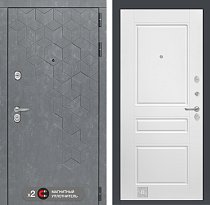LABIRINT Входная металлическая дверь BETON панель №3 белый soft