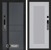 LABIRINT Входная металлическая дверь ЭвоЛаб Смарт панель №30 цвет серый софт рельеф