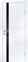 Дверь Profilo Porte Серия P-8 цвет Дуб скай белый стекло чёрный лакобель
