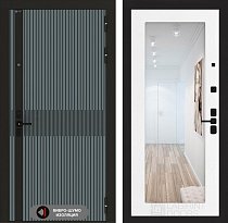 LABIRINT Входная металлическая акустическая дверь ISSIDA панель №18 цвет белое дерево
