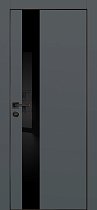 Profilo Porte модель PX-10 кромка чёрная с 4-х сторон цвет Графит матовый стекло лакобель чёрный