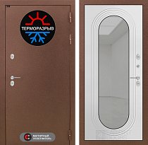 LABIRINT Входная металлическая дверь Термомагнит панель Зеркало Дольче цвет цвет капучино