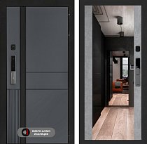 LABIRINT Входная металлическая дверь ЭвоЛаб Смарт панель Зеркало Максимум цвет бетон светлый