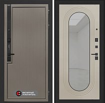 LABIRINT Входная металлическая дверь Лаб-1 Про панель Зеркало Дольче цвет капучино