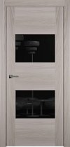 Дверь Status Versia модель 221 Ясень стекло лакобель чёреый