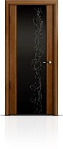 Дверь Мильяна модель Омега-2 цвет Анегри триплекс черный Фантазия